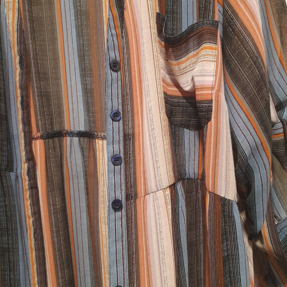 *BOGO FREE* 4X Torrid Emma Babydoll Chiffon Tunic Blouse Striped Women's Top - Picture 9 of 11